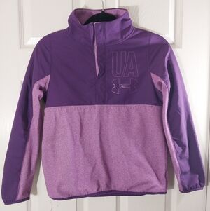 Under Armour Kids Purple Pullover Jacket With Snap Closure Size YLG